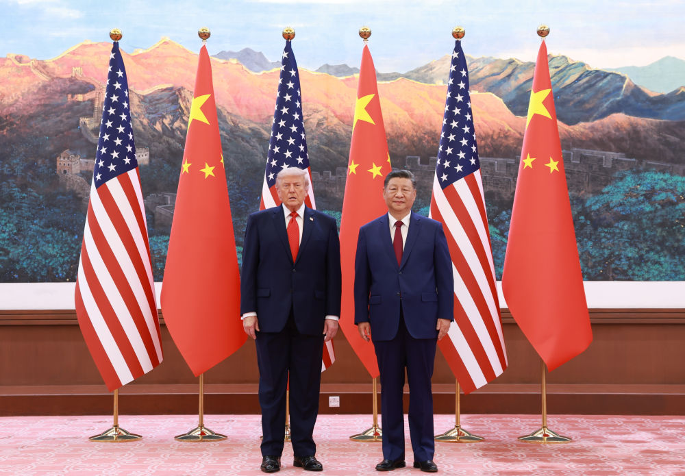 5月14日上午，国家主席习近平在北京人民大会堂同来华进行国事访问的美国总统特朗普举行会谈 ... ...
